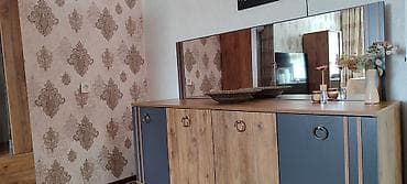 mebel desdi: Qonaq otağı dəsti - Material: ağac teksturalı MDF/LDSP kombinasiya — 2