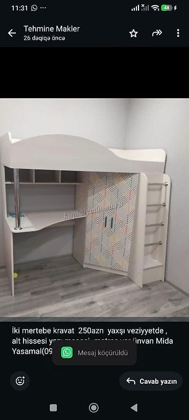 matras alti: İki mertebe kravat 250azn yaxşı veziyyetde alt hissesi yazı — 1