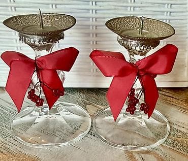 alışdırma şamı: Şamaltı/Şamdan bəzəyi – şüşə əsaslı dekor - Material: şəffaf şüşə — 4