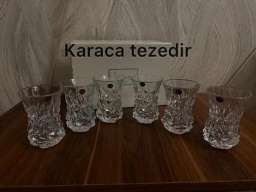 xrustal stekanlar: Çay dəsti, Şüşə, 6 nəfərlik — 1