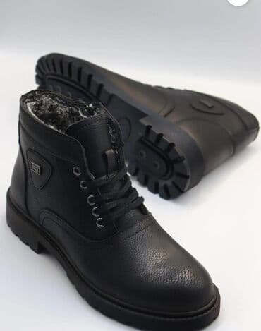 DAXTORS kişi qış botları - Rəng: qara - Model: yon tərəfdən — 2