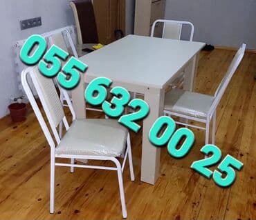 bağça üçün: Yeni, Kvadrat masa, Açılmayan, Stullar ilə, Azərbaycan — 12