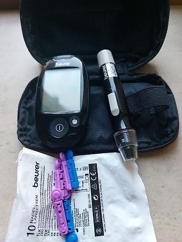 şəkər testi: Beurer qan şəkəri ölçmə dəsti Məhsul tərkibi: - Beurer qlükometr — 2