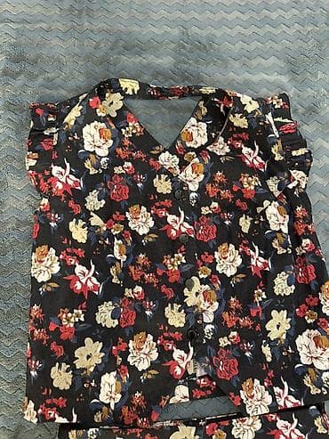 qadın kostyumu: YENİDİR.GEYİNİLMƏYİB Qadın iki hissəli dəst – çiçək naxışlı - — 2