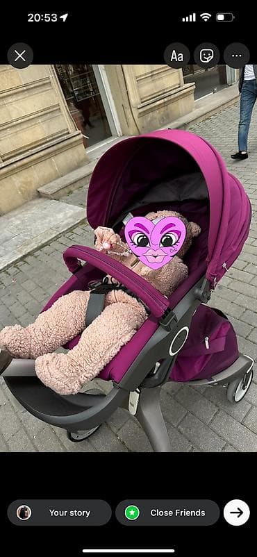 Çıxarıla bilən beşikli araba, İşlənmiş, Cins: Qız, Yaş: <1 ay, Ünvandan götürmə — 2