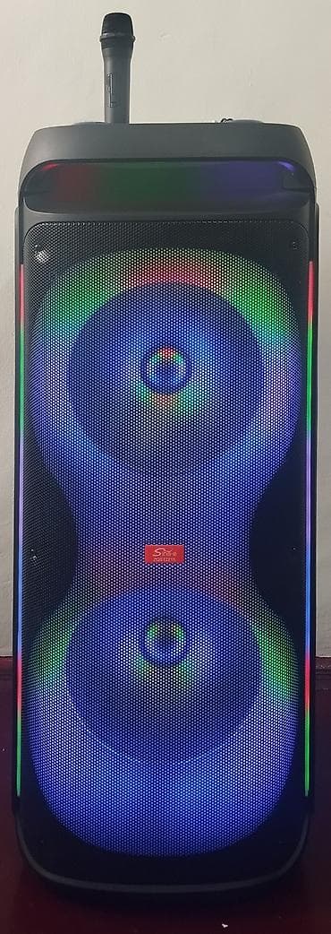 karaoke ses sistemi: Kalonka Portativ təkərli Karaoke/parti akustik sistemi – LED işıqlı — 1