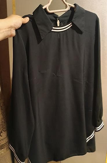 Qadın köynəyi – qara rəngdə, uzunqol, klassik yaxalı. - Material at lalafo.az Qadın köynəyi – qara rəngdə, uzunqol, klassik yaxalı. - Material