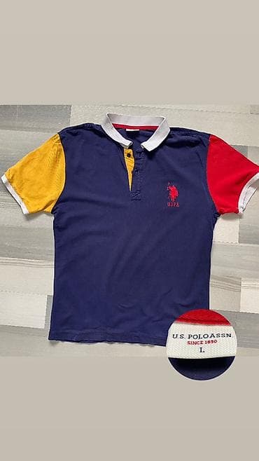 polo classic şalvar: Polo köynək, U.S. Polo Assn, L, rəng - Göy — 1