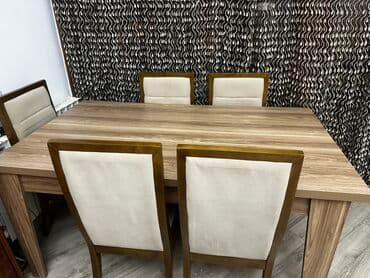 tuya agaci: Qonaq masası, Açılan, Taxta, Dördbucaq masa — 1