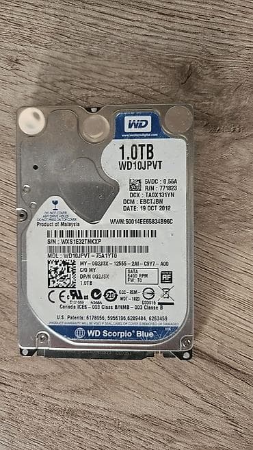 Kompüter ehtiyyat hissələri: Daxili Sərt disk (HDD) Western Digital (WD), 1 TB, 5400 RPM, 2.5" — 3