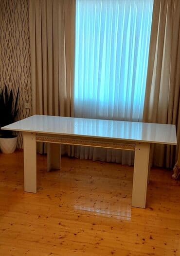 стол кухонный стекло: Qonaq masası, Açılan, Dördbucaq masa — 1