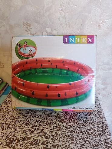 bas gitara: Intex şişmə hovuz – “qarpız” dizaynlı model - Ölçü: 1.68 m x 38 cm — 2