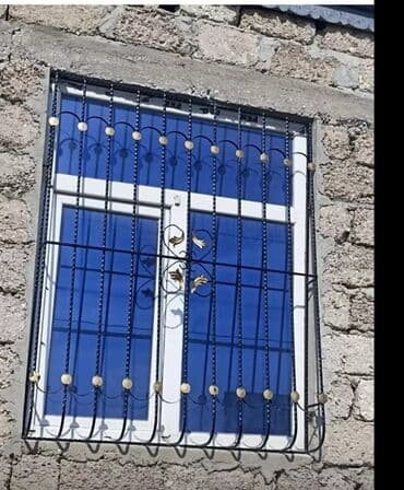 demir barmaqlıqlar: Pəncərə üçün nəzərdə tutulmuş bu metal barmaqlıqlar həm — 1