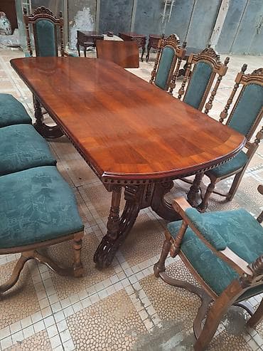 Qonaq otağı üçün, Yeni, Açılan, Oval masa, 8 stul — 5