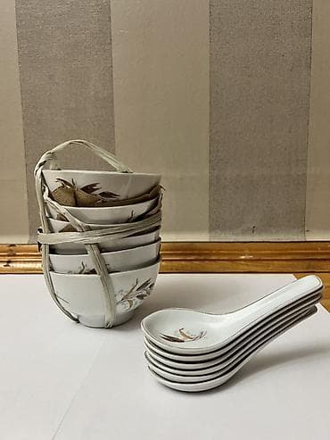 çex qablar: Sup qabları, 6 ədədli dəst, rəng - Ağ, Farfor — 3