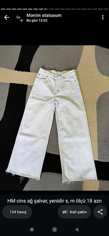 Cinslər, H&M, S, M, rəng - Ağ