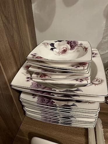 hinduşka əti qiyməti: Nahar dəsti, rəng - Ağ, Farfor — 4