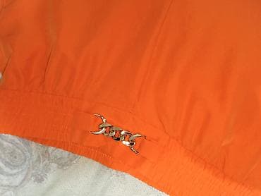 kapri şalvar: Narıncı rəngli qadın şalvarı - Model: düz kəsim, geniş balaq - Rəng — 2