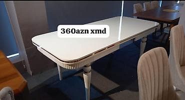 stul cexolu: Açılan yemək masası - Rəng: ağ, parlaq üst səth - Forma: yumşaq — 1