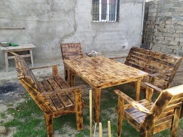 Ev üçün mebel: Restoran və bağ üçün masa ve stullar ( masa kreslo ve oturacaqlar,) — 3