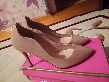 asbaz geyimi: Nyüd rəngli qadın gəlinciq ayaqqabısı – klassik stilettolar - Rəng — 3