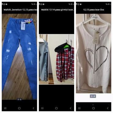 Джинсы и брюки: 13–15 yaş üçün qız geyimləri dəsti Markalar: Waikiki, DeFacto — 4