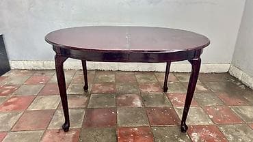 Qonaq masası, Açılan, Taxta, Oval masa