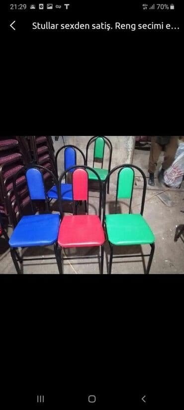 deri parça: Oturacaq stullar 12 azn-den 25 azn-dek Stullarin Istediyiniz Rengde — 13