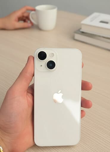 iphone c: IPhone 14, 128 GB, Ağ, Barmaq izi, Face ID — 3
