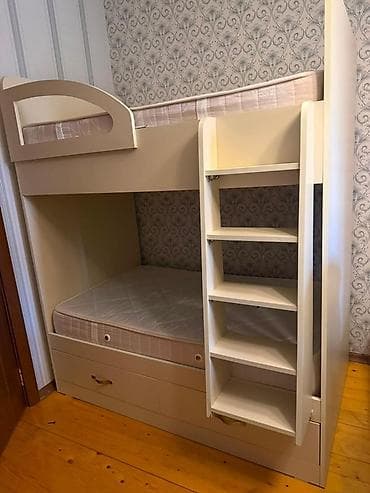 paltar rəfi: Oğlan və qız üçün, Yeni, Çarpayı, Matras ilə, Siyirməli, MDF — 1