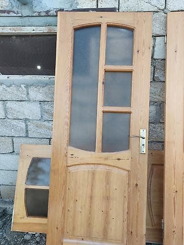 ремонт замков дверей: Taxta otaq qapıları – şüşəli model - Material: təbii ağac (şam — 4