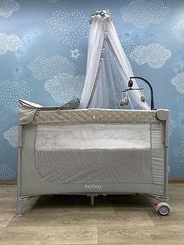 Uşaq geyimi və ayaqqabıları: 🌙✨ Burbay 3in1 ManeJ Çarpayı Körpənizin rahat yuxusu və — 2