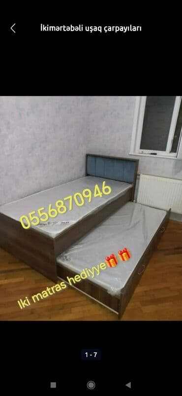 tek termo: Yeni, Təknəfərlik çarpayı, Bazalı, Matras ilə, Siyirməsiz, Azərbaycan — 3