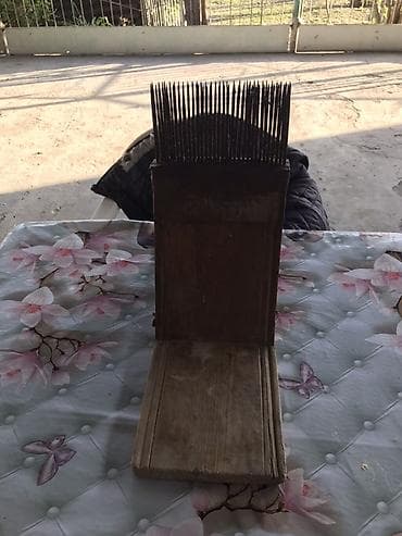 ucuz mallar toptan: Taxta əsaslı, ikitərəfli metal dişli kətan/saplaq darağı (toxuculuq — 2