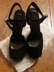 qoyun dərisindən ev üçün qadın şap şapları: Ölçü: 39, rəng - Qara, İşlənmiş — 1