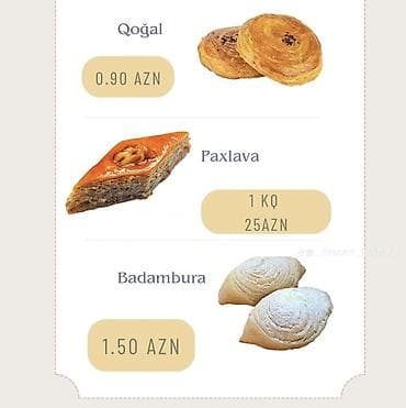 ağ sirkə qiyməti: Milli şirniyyat və un məmulatları - Qoğal – qat-qat, susamlı dad — 1