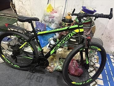 velosipet peredok: Açıq-yaşıl/qara rəng çalarlarında AKSPORT markalı dağ velosipedi — 1