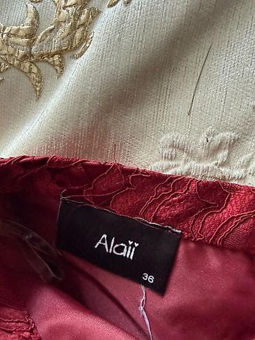 deri palto: Alaïi brendindən iki hissəli dəst – dərin bordo rəngində krujeva — 3