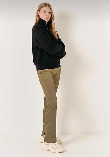 Jimmy Key yüksək bel saten şalvar, yeni etiketli, S, 36 bədən — 5