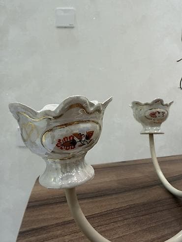 cugun tava: Çılçıraq, 4 lampa, Keramika — 3