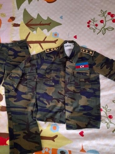 əsgər qiz usaq ucun esger paltari: Uşaq üçün kamuflyaj dəsti - 2 hissə: köynək və şalvar - Rəng: klassik — 2