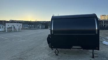 yarım qosqular: Qara rəngli mobil “Food/ Coffee trailer” – yığma-sökülmə iaşə treyleri — 2