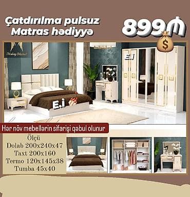 Yataq otağı dəsti rəng seçimi var — 1