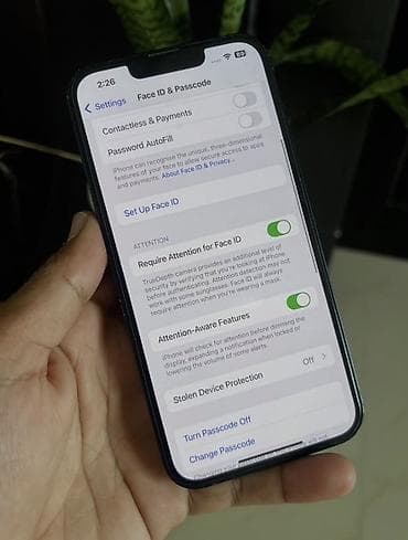 redmi note 10 ekran: IPhone 13, 256 GB, Qara, Zəmanət, Simsiz şarj, Face ID — 5