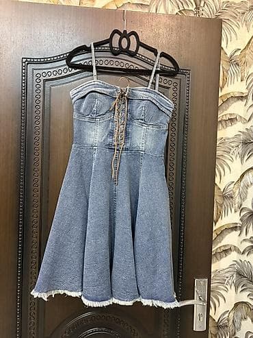 don geyim: Cins don - Material: möhkəm denim (cins) - Model: A-kəsim ətəkli — 1