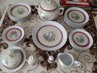 elit qab qacaq: Nahar dəsti, rəng - Ağ, Farfor — 3