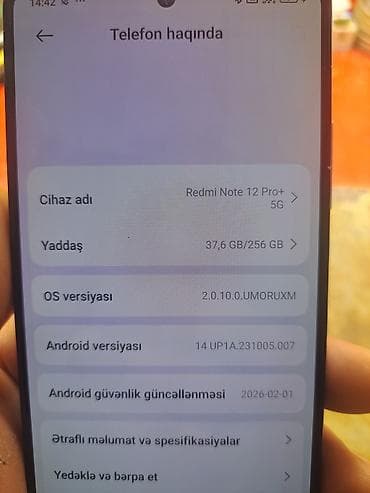 prastoy telfon: Redmi Note 12 Pro+, 256 GB, rəng - Mavi — 2