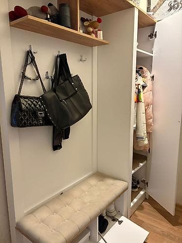 İşlənmiş, 1 qapı, Ağ, Digər material, Açılan, Düz dolab