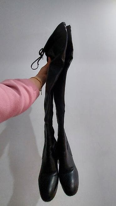 uzun cekmeler: Uzunboğaz, Ölçü: 36, rəng - Qara, İşlənmiş — 4