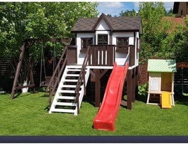 детская деревянная песочница: Uşaq oyun evləri . Ölçüləri 2.5 eni 3 uzunu 1.5 hündürlüyü. Alt hissə — 1